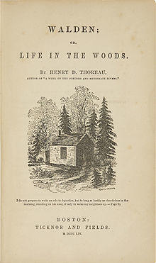 Henry Thoreau's Walden (1854), a response to the effects of urbanization and industrialization. Source: Wikipedia, https://en.wikipedia.org/wiki/Walden